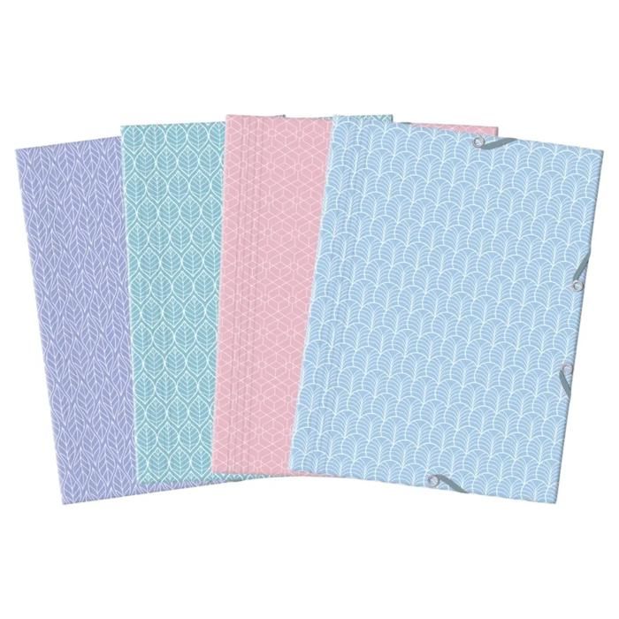 Chemise à élastiques - EXACOMPTA - 24x32 cm - 290g - PEFC - Assortis
