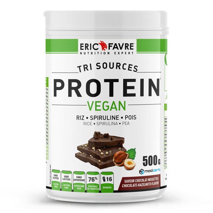 Protéines végétales Eric Favre - Protéines Vegan - Chocolate Hazelnut 500g