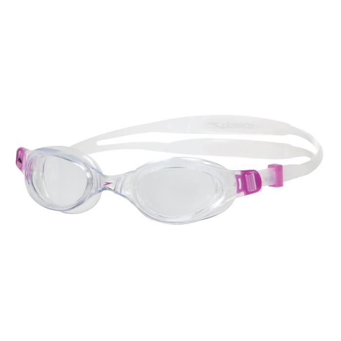 Lunettes de natation - Speedo - Futura Plus - Rose/Transparent - Protection UV - Double bandeau