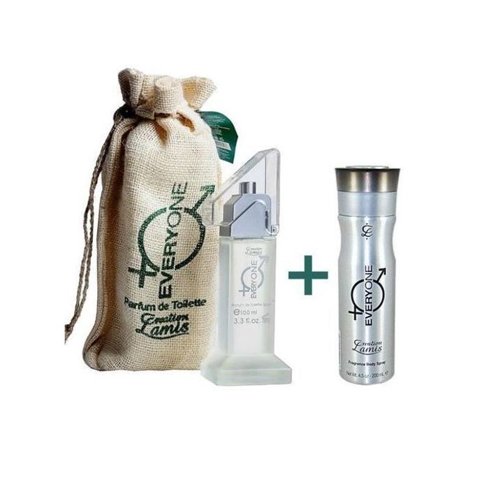 Parfum Creation Lamis EVERYONE eau de toilette 100ml + spray pour le corps 200ml, unisexe, frais et léger