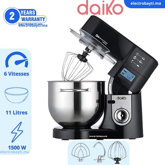 Daiko - Pétrin digital 11L en acier inoxydable