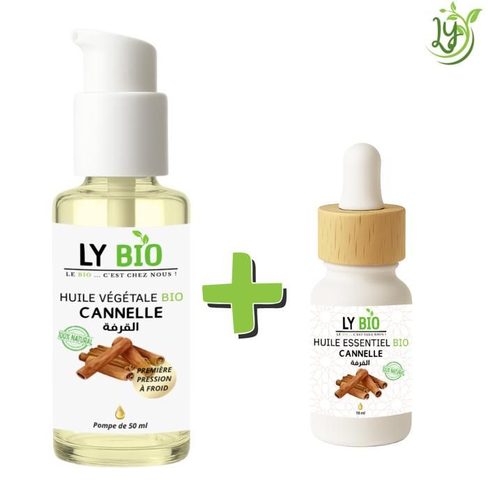 LYBIO PACK HUILE CANNELLE 50ML - POMPE + HUILE ESSENTIEL CANNELLE 10ML