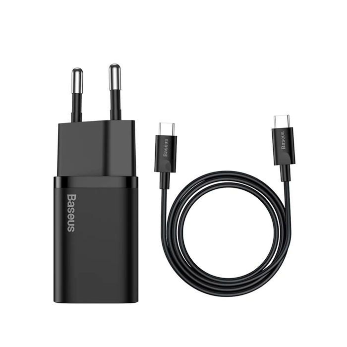 Chargeur - BASEUS - TZCCSUP-L01 - Intérieur - 1 port USB-C - Charge rapide - Noir