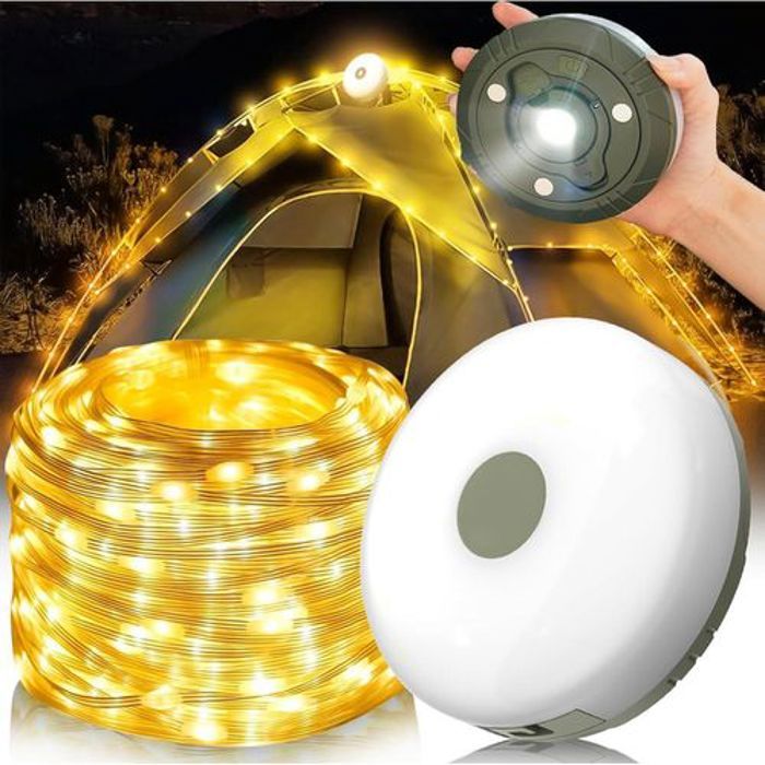 Guirlande lumineuse LED - FUFRE - 10 m - Portable et étanche - Rechargeable par USB - 1000 lumens