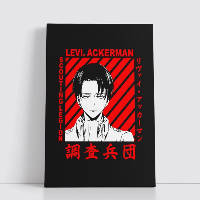 Tableau Manga Japonais sur Toile – Affiche Murale Attack on titan 25x40 cm pour Déco Otaku 13