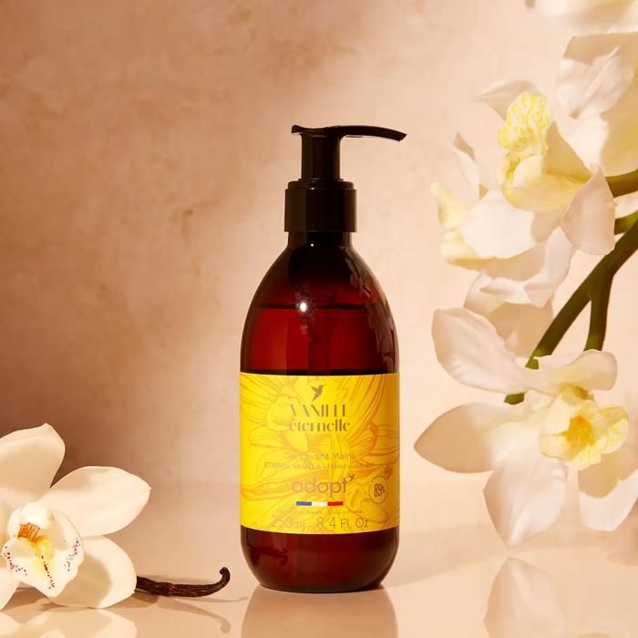 Gel Lavant Mains - Adopt Parfums - Vanille Éternelle - 250 ml - Parfum Gourmand - Nettoyage Efficace