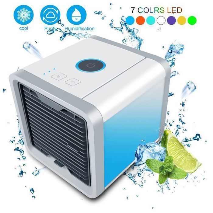 Climatiseur Mini - Arctic Air - Refroidisseur Portable Ventilateur- 3 Vitesses - USB - Blanc
