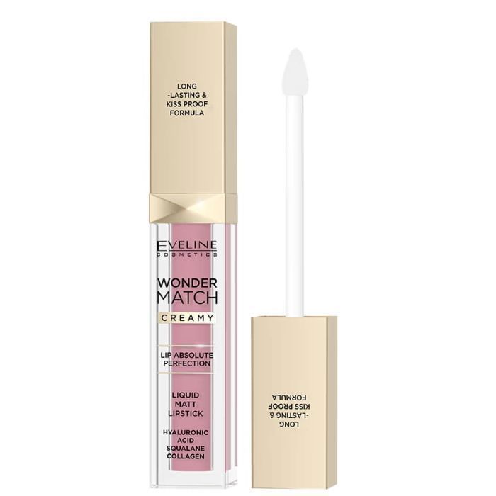 Rouge à lèvres liquide - EVELINE - n°01 Angel Rose - Mat crémeux - Fini longue tenue - Couleur rose
