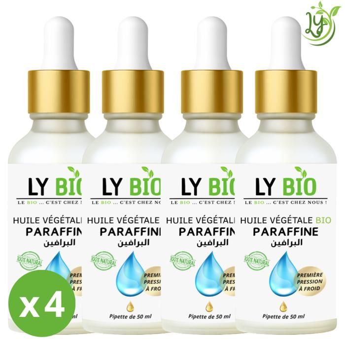 LYBIO PACK HUILE PARAFFINE 50ML - PIPETTE LOT DE 4 bouteilles