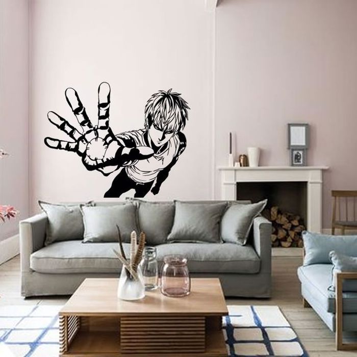 Autocollant One Punch Man Genos Stickers Décoration stick vinyle Déco Manga