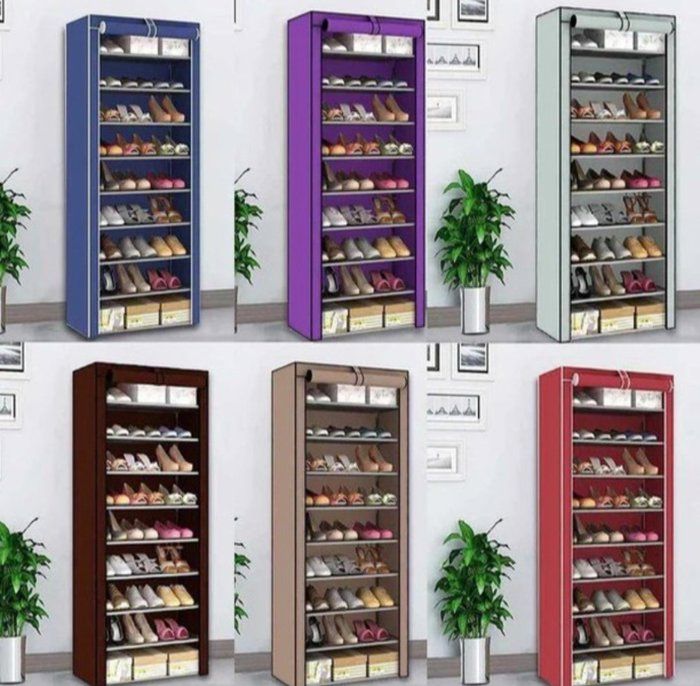 Étagère unique de rangement à chaussures 9 couches, jusqu’à 27 paires, Anti-poussière , démontable