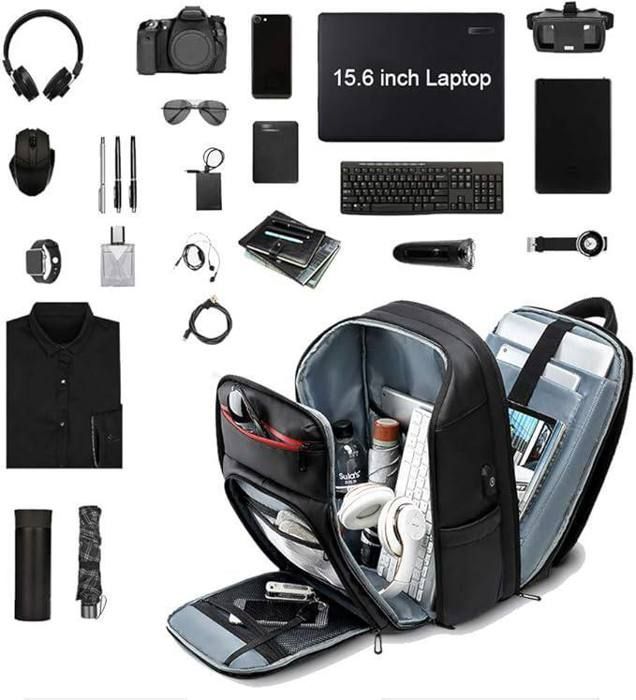 Sac à dos voyage multifonction pour ordinateur portable de 15,6", avec port de charge USB