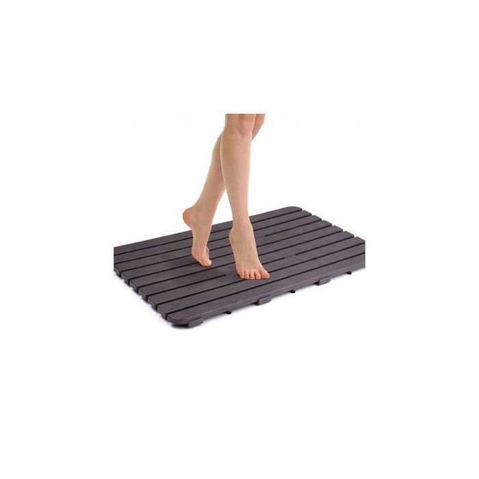 Caillebotis de Douche Rectangulaire  80x50cm GRIS FONCE