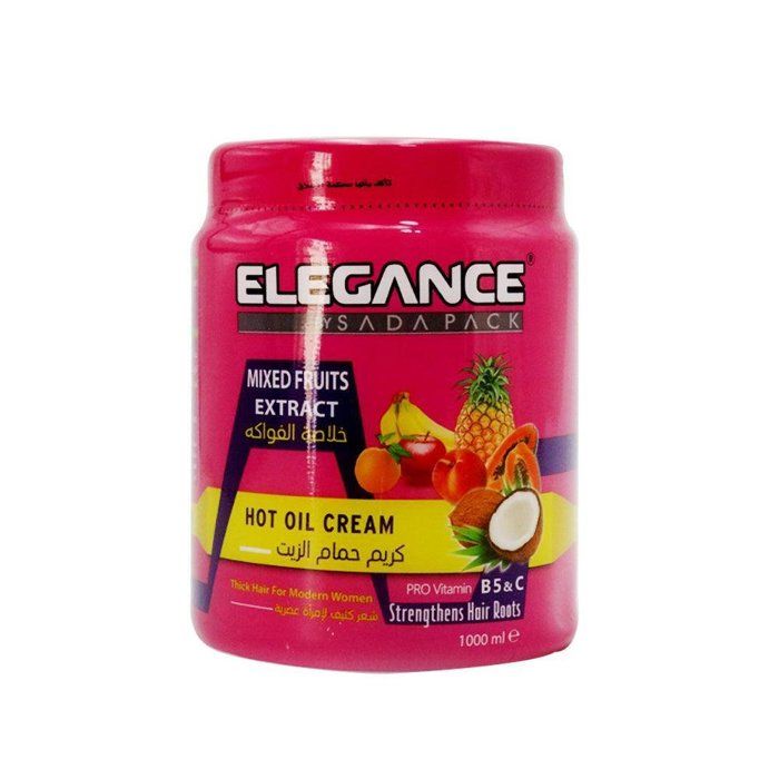 Crème de soin capillaire - Elegance - Mix Fruits - 1000 ml - Nourrissant - Tous types de cheveux