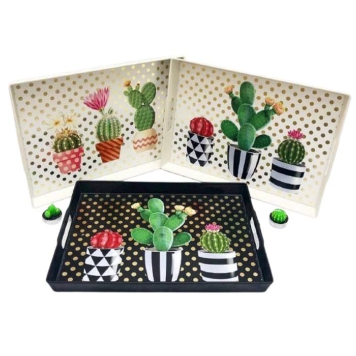 Plateau de service rectangulaire en plastique, robuste et durable(Couleur aléatoire)