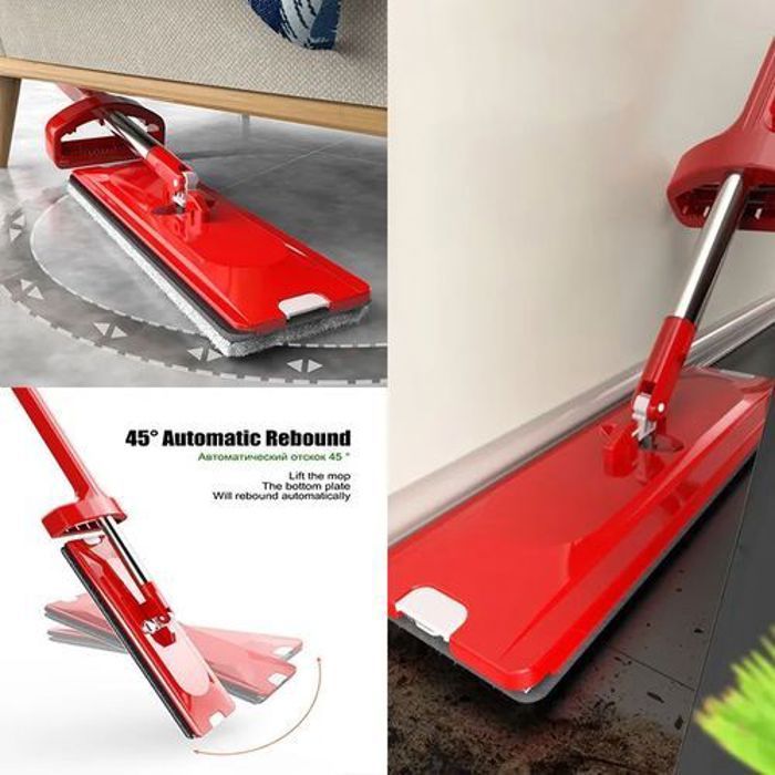 Vadrouille plat mains libres R lavable nettoyage domestique T