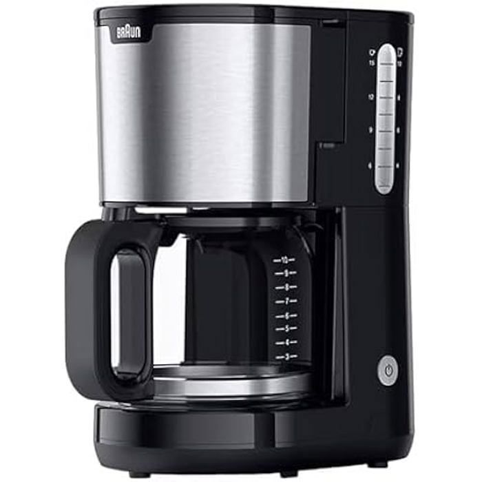 Cafetière - BRAUN - KF 1500 BK PurShine - 10 tasses - Anti-gouttes - Verre thermorésistant