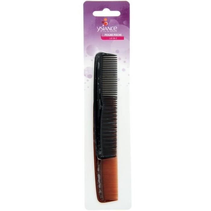 Peigne de poche - YSIANCE - Ysia - Lot de 2 - Pour adultes - Mixte