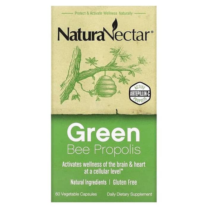 NaturaNectar - Propolis d'abeille verte, 60 gélules végétales