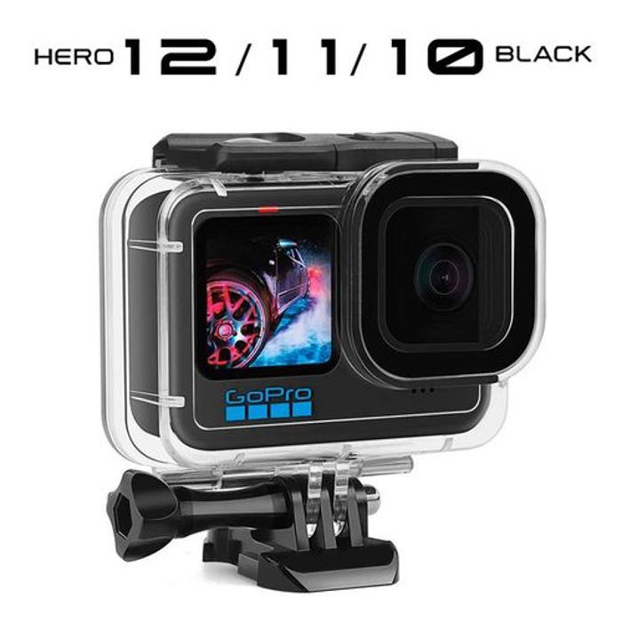 Coque étanche - GoPro - Hero 10 11 12 - 50m profondeur - Verre trempé - Acier inoxydable