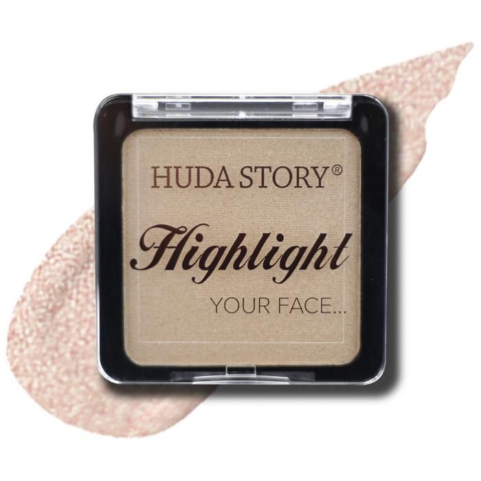 Palette d'highlighter - HUDA STORY - Color #02 - Poudre soyeuse - Longue tenue - 6g