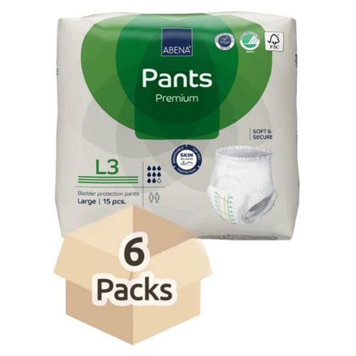 Couches pour Adultes - ABENA - Pants Premium L3 - Taille XL - Pack de 6×15 unités - Anti-fuites