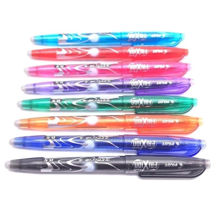 Trio de stylos à encre rouge effaçable par friction (Couleur aléatoire)