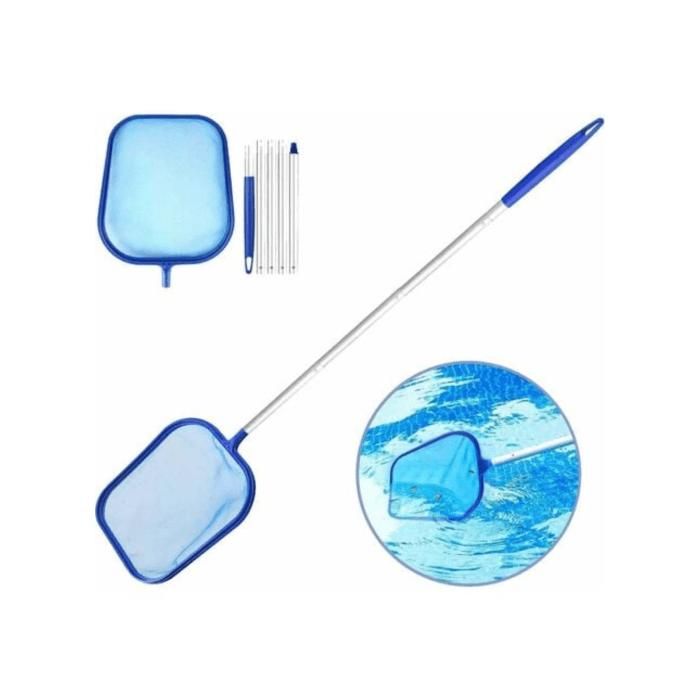 Ramasse-feuilles robuste pour piscine avec filet résistant – Outil de nettoyage efficace pour surface et fond