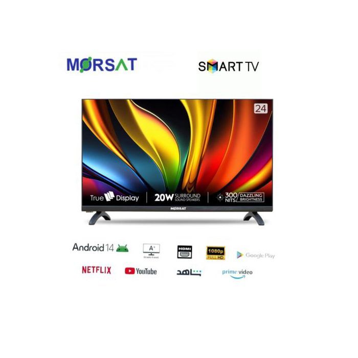MORSAT Tv 24 Smart Android 14" Récepteur intégré+ TNT + HDMI + USB +FHD