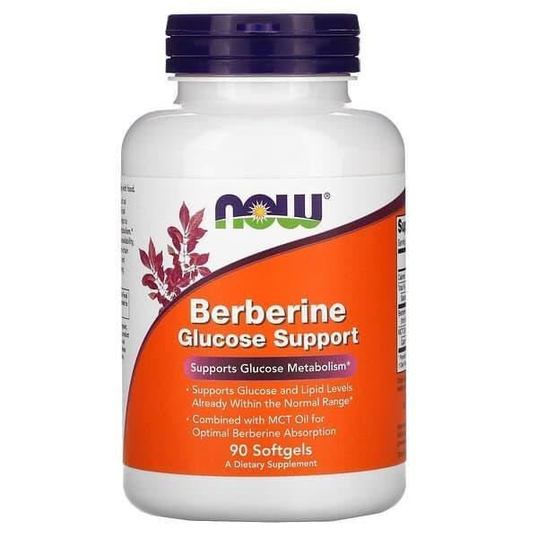 NOW FOODS soutien du glucose berbérine 90 gélules, Combiné avec l'huile MCTFavorise le métabolisme du glucose