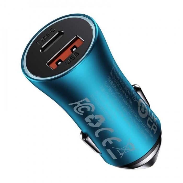 Chargeur de voiture - Baseus - Golden Contactor Max - 1xUSB - 1xUSB-C - 60W