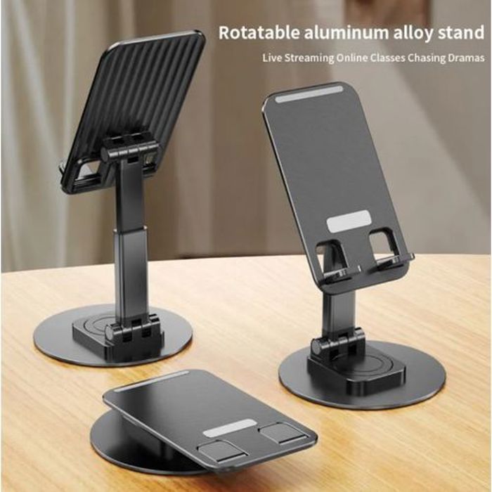 Support de téléphone portable de bureau pliable Rotatif À 360° En aluminium