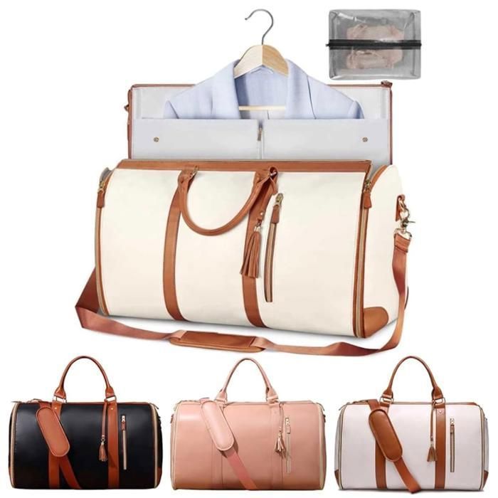 Sac de voyage - Femme - Pliable - Grand compartiment - Matériaux légers - Idéal pour voyages (Couleur aléatoire)