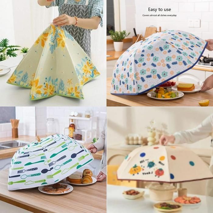 Couvercle pour repas, protection des aliments et parapluie(Couleur aléatoire)