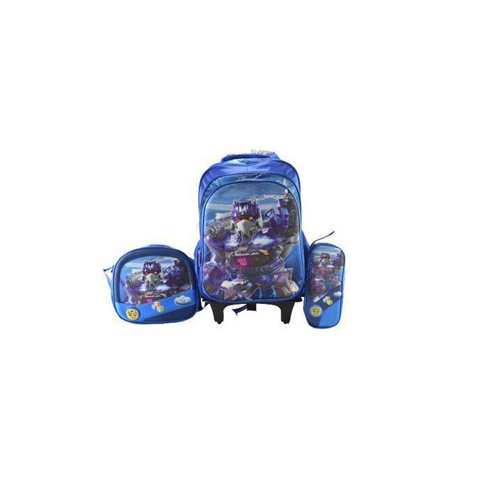 Cartable scolaire à roulette 3 pièces Transformers