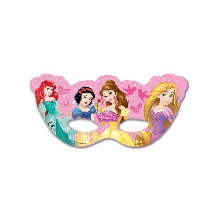 6 Masques Princesse Disney - Licence Disney Princesses - Taille Unique - Intérieur