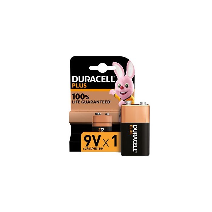 Piles Duracell Pile alcaline Duracell Plus, 9V 6LR61