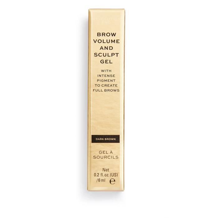 Gel Volume et Sculpt - REVOLUTION BEAUTY - Dark Brown - Crayon sourcils - Couleur Marron - Effet naturel