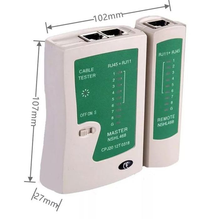 Testeur de câble réseau Lan RJ45, RJ11, Cat5 UTP, outil portable ethernet Cat5, 6, E, RJ11, 8P,