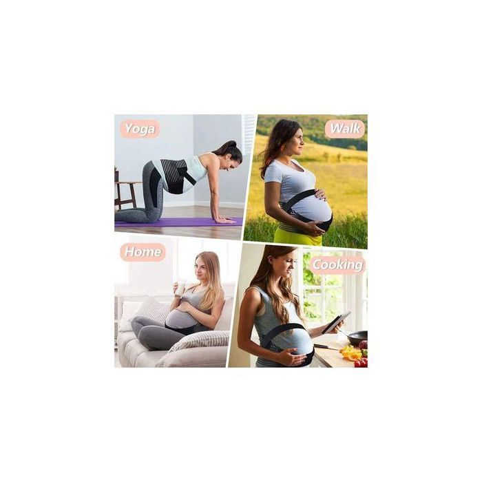 Ceinture abdominale pour femmes enceintes, bande abdominale de soutien, orthèse dorsale, noir
