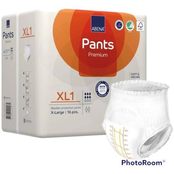 Couches pour Adultes - ABENA - PANTS Premium XL1 - Taille XL - Tour de hanches 130-170 cm - Absorption 1400 ml
