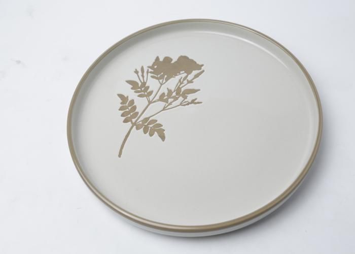 ASSIETTE DINER PLATE AVEC MOTIF MARRON 26CM