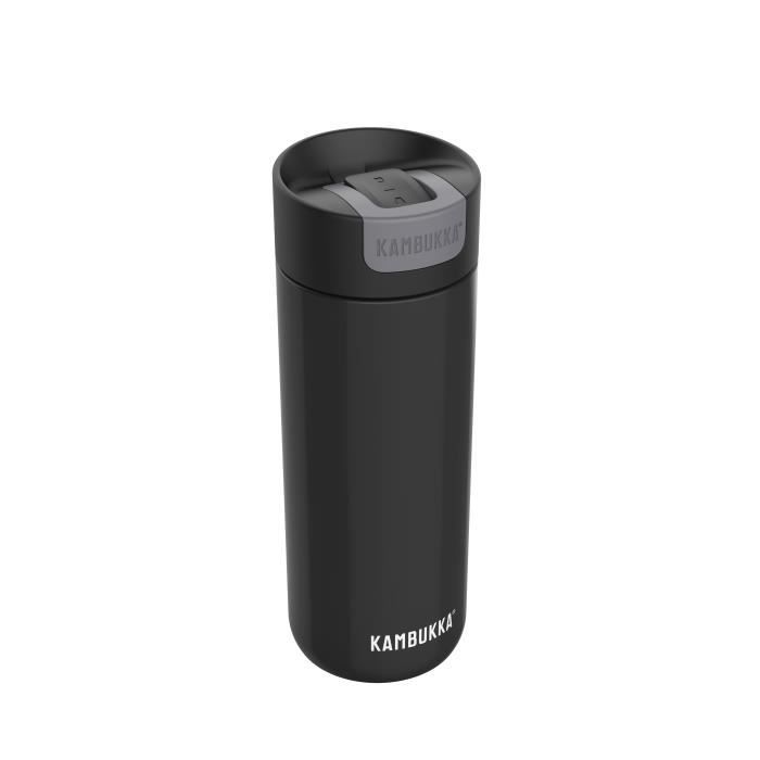 KAMBUKKA Gourde Isotherme (500ml) - Thermos Etanche: Boissons Chaudes et Froides - Fond Antidérapant - Acier Inoxydable - Darkness