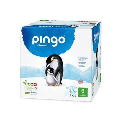 Couches PINGO - Taille 6 - 15-30kg - 2*32 Pièces