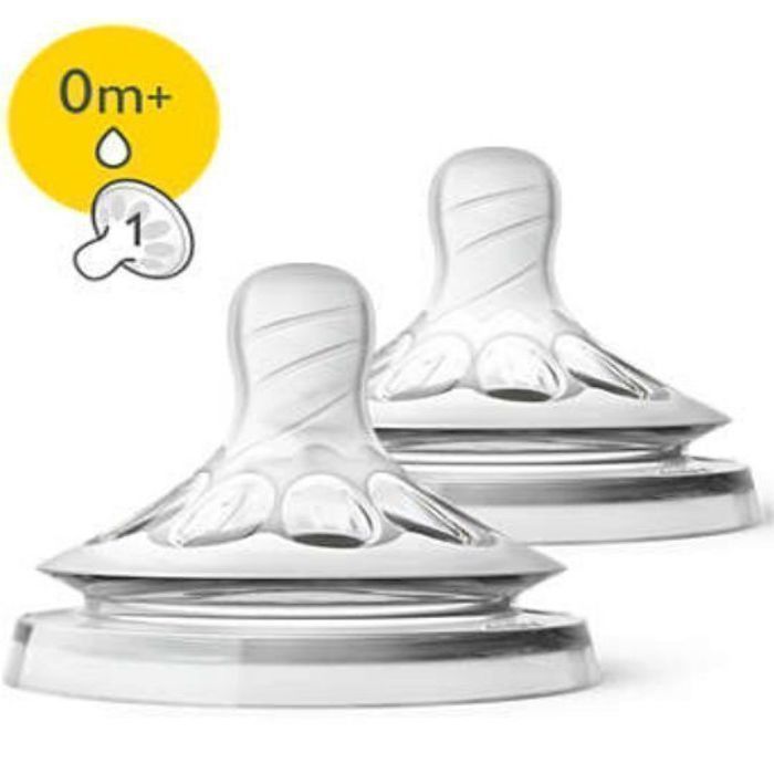 AVENT - LOT DE 2 TETINE NATURAL 0M+