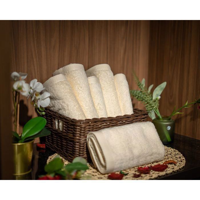 Serviettes - Damas - Pack de 6 - 100% coton - 50x90 cm - Lavable