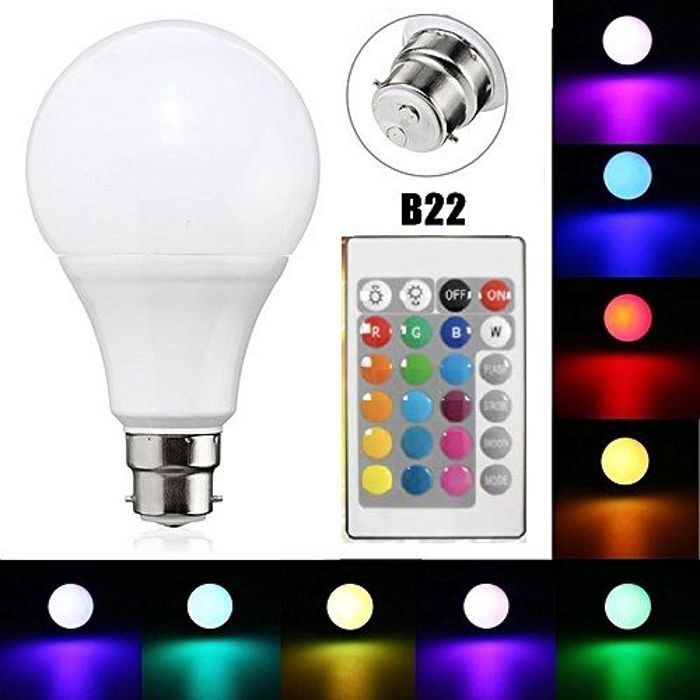 Ampoule LED - Non spécifié - Changement de Couleur - Télécommande incluse - Éclairage multifonction - Blanc