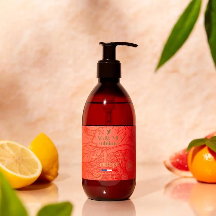 Gel Lavant Mains - AGRUMES SUBLIMES - 250 ML - Parfum Vivifiant - Texture Agréable - Nettoyage Efficace