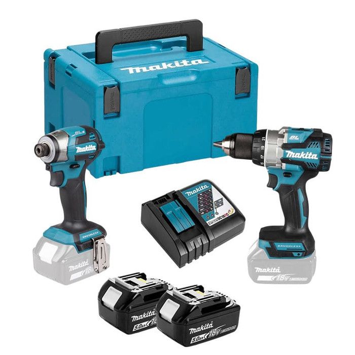 Kombipaket 2 verktyg 18V (2x5.0 Ah) (DDF489 + DTD173) - MAKITA DLX2527TJ