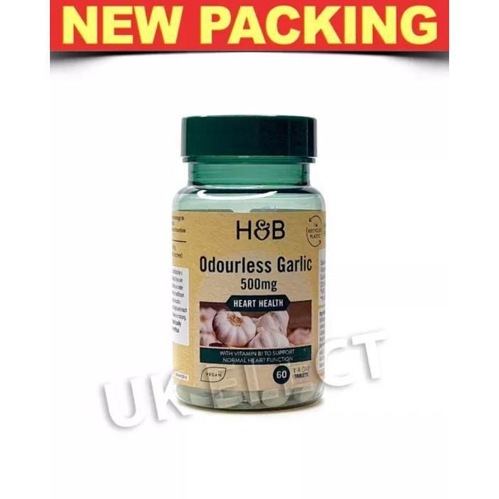 Holland & Barrett Odourless Garlic 500mg 60 Tablets